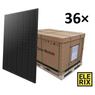 ELERIX ESM-525T solární panel celočerný, TOPCon N type, Mono, Half Cut 525Wp, 132 článků, paleta 36 ks