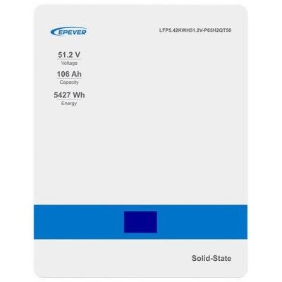 EPEVER úložiště LFP5.42KWH51.2V-P65H2QT50, 51.2V/5,4kWh, LiFePO4, LV, Wall