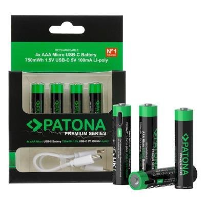PATONA PREMIUM nabíjecí baterie AAA/LR03 500mAh 4ks