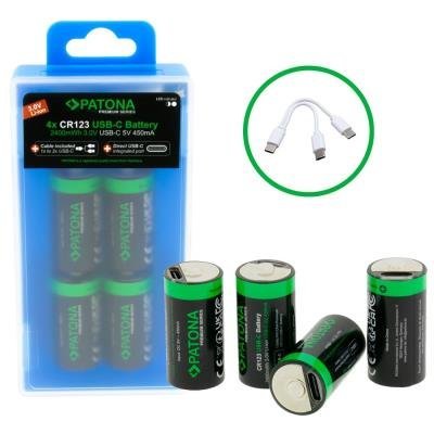 PATONA PREMIUM CR123A 800mAh 4ks