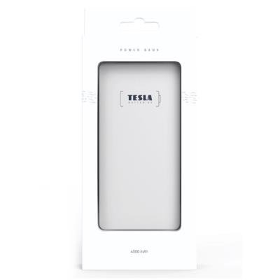 PowerBank TESLA 4.000 SILVER bílá