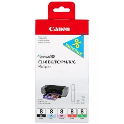 Canon multipack inkoustových náplní CLI-8 BK/PC/PM/R/G Multi Pack