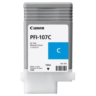 Canon inkoustová náplň PFI-107c/ azurová/ 130ml