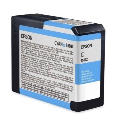 Inkoustová náplň Epson T5802 azurová