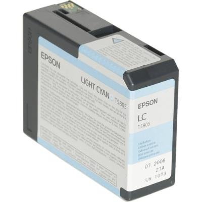 Inkoustová náplň Epson T5805 světlá azurová