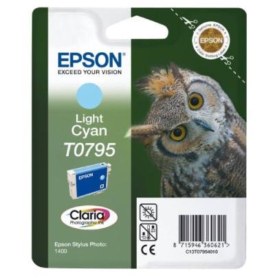 Inkoustová náplň Epson T0795 světlá modrá