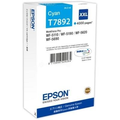 Inkoustová náplň Epson T7892 XXL azurová