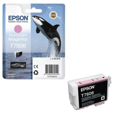 Inkoustová náplň Epson T7606 světlá jasná červená
