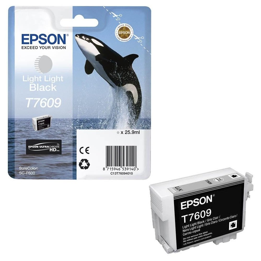 Inkoustová náplň Epson T7609 světle světlá černá