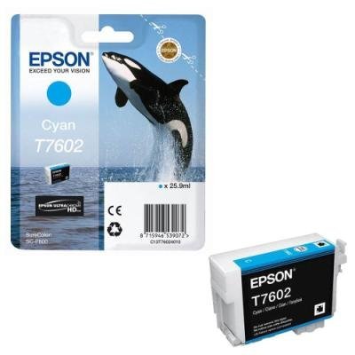 Inkoustová náplň Epson T7602 modrá