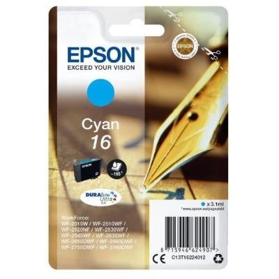 Inkoustová náplň Epson T1622 azurová