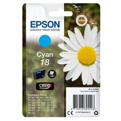 Inkoustová náplň Epson T1802 modrá
