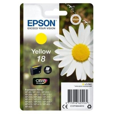 Epson inkoustová náplň/ Singlepack 18 Claria Home Ink/ Žlutá