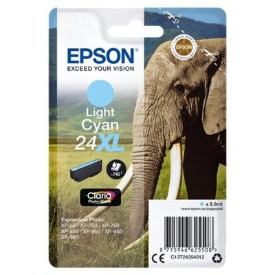 Inkoustová náplň Epson T2435 světlá modrá