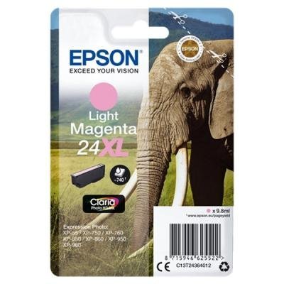 Epson inkoustová náplň/ Singlepack 24XL Claria Photo HD Ink/ Světlá Magenta