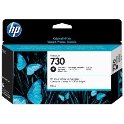 HP originální ink P2V67A, HP 730, photo black, 130ml