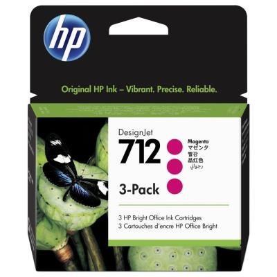 HP 712 Ink. náplň purpurová, trojbalení/ 3ED78A