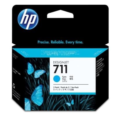 Inkoustová náplň HP 711 (CZ134A) azurová