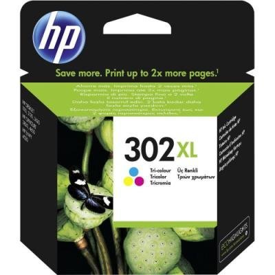 Inkoustová náplň HP 302XL (F6U67AE) CMY