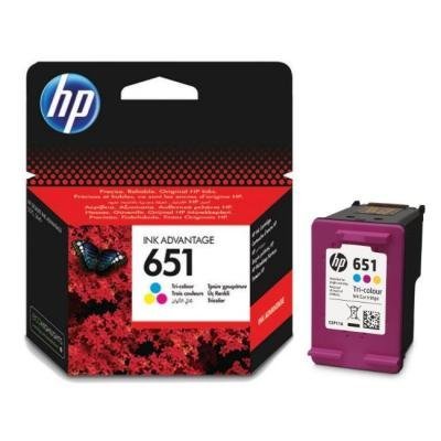 HP inkoustová kazeta 651 Tri-color C2P11AE originál