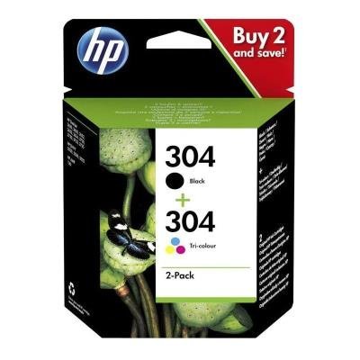 HP originální ink sada HP 304 (CMYK, 100/120str.) pro HP Deskjet 3720, 3721, 3722, 3723, 3724, 3725, 3755