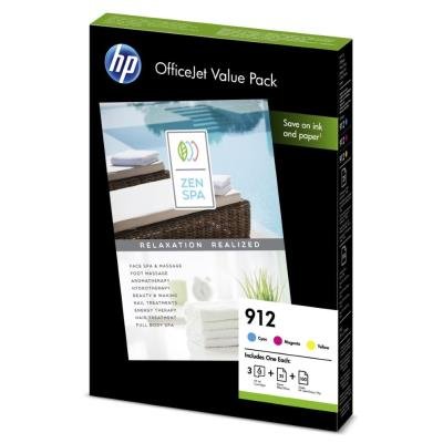 Inkoustová náplň HP 912 (6JR41AE) + papír
