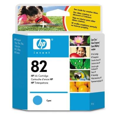 Inkoustová náplň HP 82 (C4911A) modrá