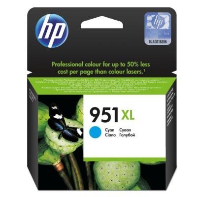 HP 951XL inkoustová kazeta azurová, CN046AE