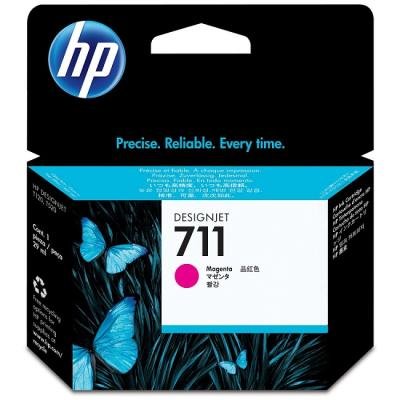 Inkoustová náplň HP 711 (CZ131A) purpurová