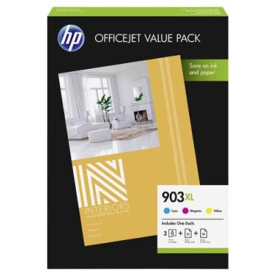 Inkoustová náplň HP 903XL (1CC20AE) + papír