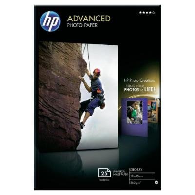 HP Lesklý fotografický papír Advanced Glossy Photo Paper - 25 listů, 10 x 15 cm, pro tisk bez okrajů