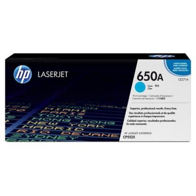 Toner HP 650A (CE271A) modrý