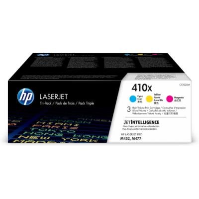 HP 410X triple pack originalch tonerových kazet LaserJet, cyan/magenta/yellow