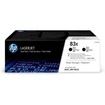 Toner HP 83X (CF283XD) dvojpack černý