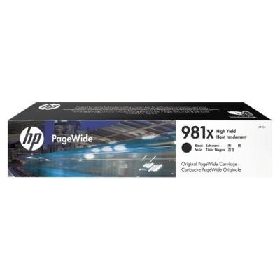HP 981X Černá originální kazeta PageWide s vysokou výtěžností