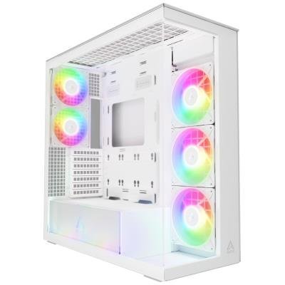 ARCTIC skříň Xtender / E-ATX / 2x120mm ARGB fan / 2xUSB / USB-C / čiré sklo / bílá