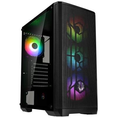 BitFenix skříň Nova Mesh SE TG ARGB / ATX / 4x120mm ARGB / USB 3.0 / tvrzené sklo / černá