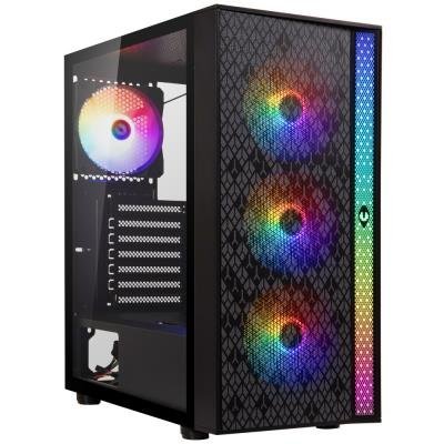 BitFenix skříň Light / ATX / 4x120mm RGB fan / 2xUSB 3.0 / USB 2.0 / tvrzené sklo / černá