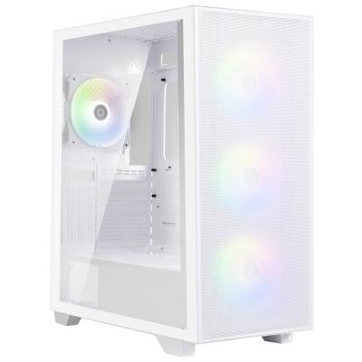 BitFenix skříň Flow FRGB/ ATX / 4x120mm FRGB fan / 2xUSB 3.0  / tvrzené sklo / bílá