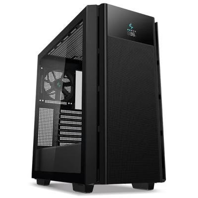 DEEPCOOL skříň CH510 MESH Digital / E-ATX / 120 mm fan / 2xUSB 3.0 / tvrzené sklo / mesh panel / černá