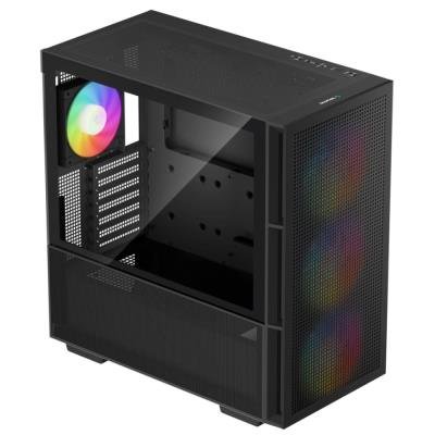 DEEPCOOL skříň CH560 / MidT/ 3x140 a 120mm ARGB fan / USB 3.0 / tvrzené sklo / černá