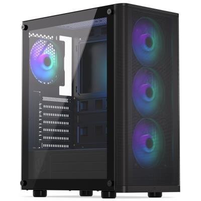POŠKOZENÝ OBAL - Endorfy skříň Ventum 200 ARGB/ 4x120mm ARGB PWM fan / 2xUSB / tvrzené sklo / černá