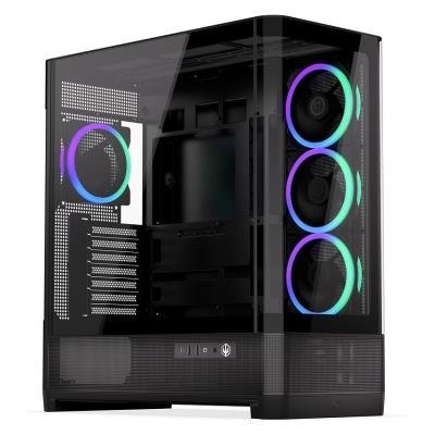 Endorfy skříň Aquarius 8000 Corona / ATX / 4x120mm ARGB fan / USB 3.0 / USB-C / panoramatická / zaoblené sklo / černá