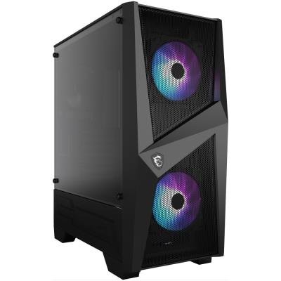 MSI case MAG FORGE 100R/ no PSU/ tempered glass/ 2x 120 mm A-RGB fan/ 2x USB3.0/ 1x 120 mm fan/ black