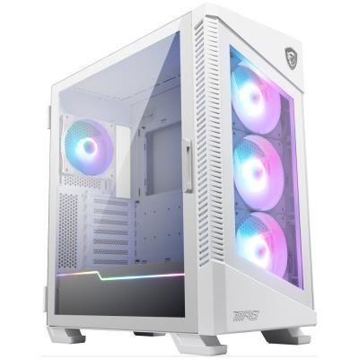 MSI case MPG VELOX 100R WHITE/ no PSU/ tempered glass/ 3x ARGB 120 mm fan/ 1x USB3.1 Type-C/ 2x USB3.1/ black