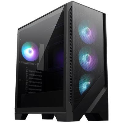 MSI skříň MAG FORGE 320R AIRFLOW/ bez zdroje/ levé temperované sklo/ 4x 120 mm A-RGB fan/ 2x USB3.2/ černá