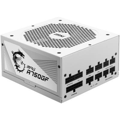 MSI zdroj MPG A750GF WHITE/ 750W/ ATX/ akt. PFC/ 10 yrs warranty/ 140mm fan/ modular cables/ 80PLUS Gold