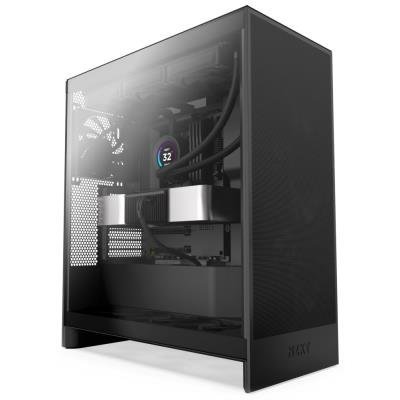 NZXT skříň H7 Flow edition / ATX / 2x 120 mm fan / USB-C / 2x USB / prosklená bočnice / mesh panel / černá