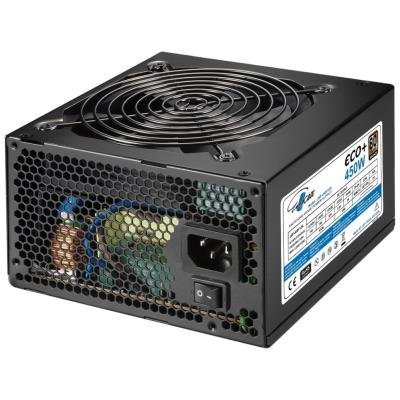 EUROCASE zdroj Eco+ 450W / 80+BRONZE / 12cm fan / PFC ATX 20/24pin / 6x SATA