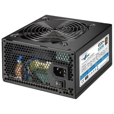 EUROCASE zdroj Eco+ 650W / 80+BRONZE / 12cm fan / PFC ATX 20/24pin / 6x SATA